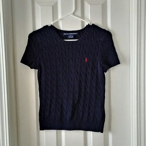 Ralph Lauren Sport Navy Cable Knit sweater M